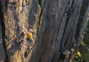 Climbing 2013:May_Neil Foster on Brimstone (E2 5c), Millstone Quarry, Peak District